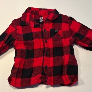 Echo Kids Red and Black Buffalo Plaid Button-Down Shirt